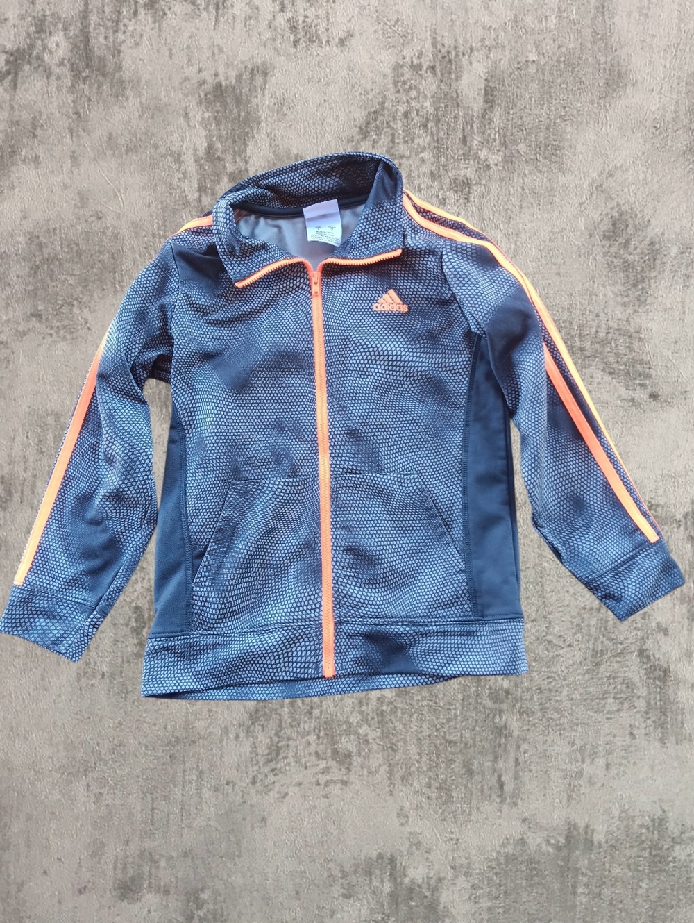 Adidas Gray Jacket with Orange Trim